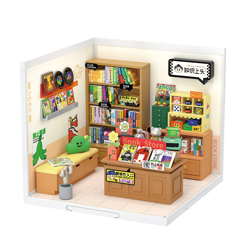 Super World Store DIY Hut Model Building Block Toy Three-dimensional Puzzle Educational Toy Gift