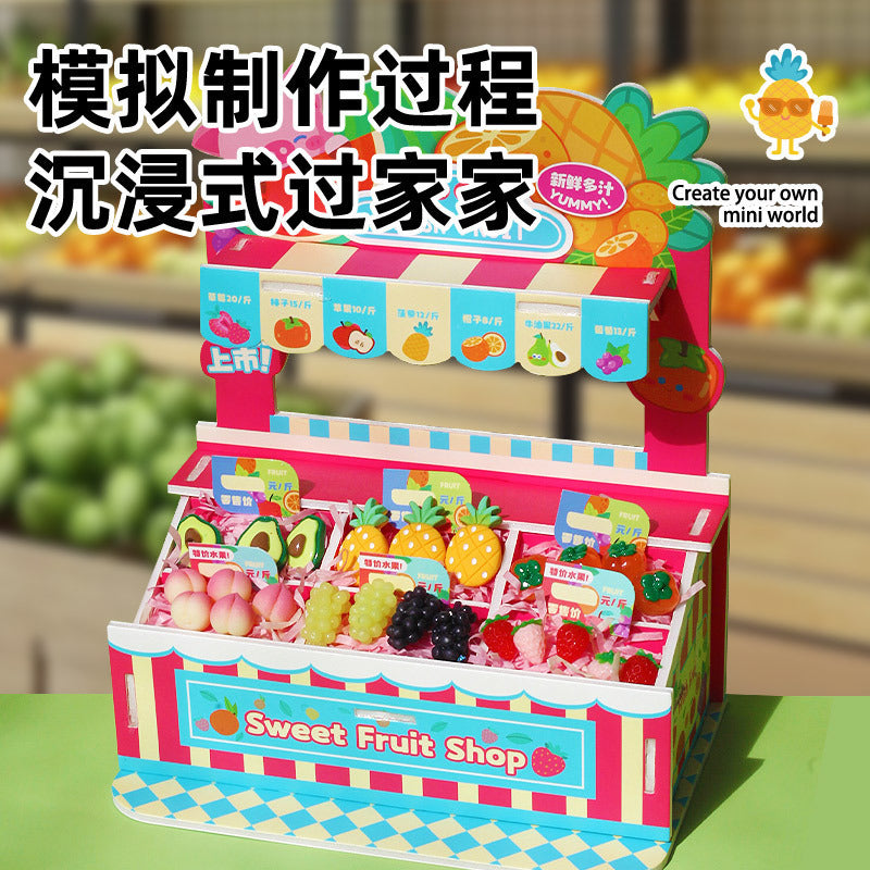 Mini Fruit Shop DIY Handmade Material Pack Simulation Food Play Girl Birthday Gift