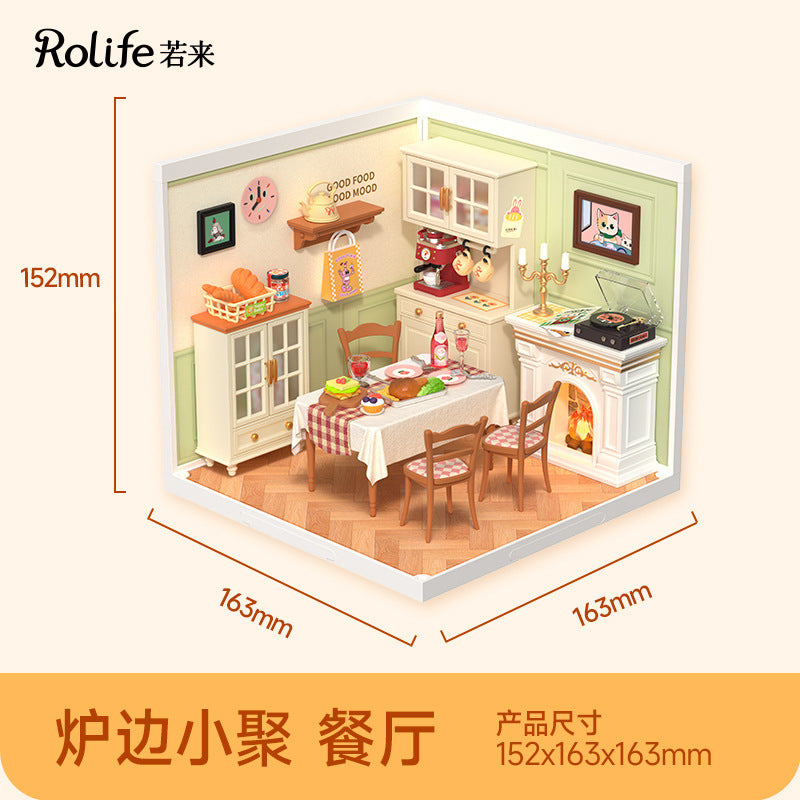 Super World Store DIY Hut Model Building Block Toy Three-dimensional Puzzle Educational Toy Gift
