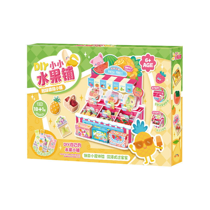 Mini Fruit Shop DIY Handmade Material Pack Simulation Food Play Girl Birthday Gift