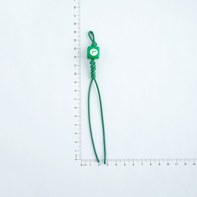 Retro Wax Cord Keychain Pendant Hand-woven