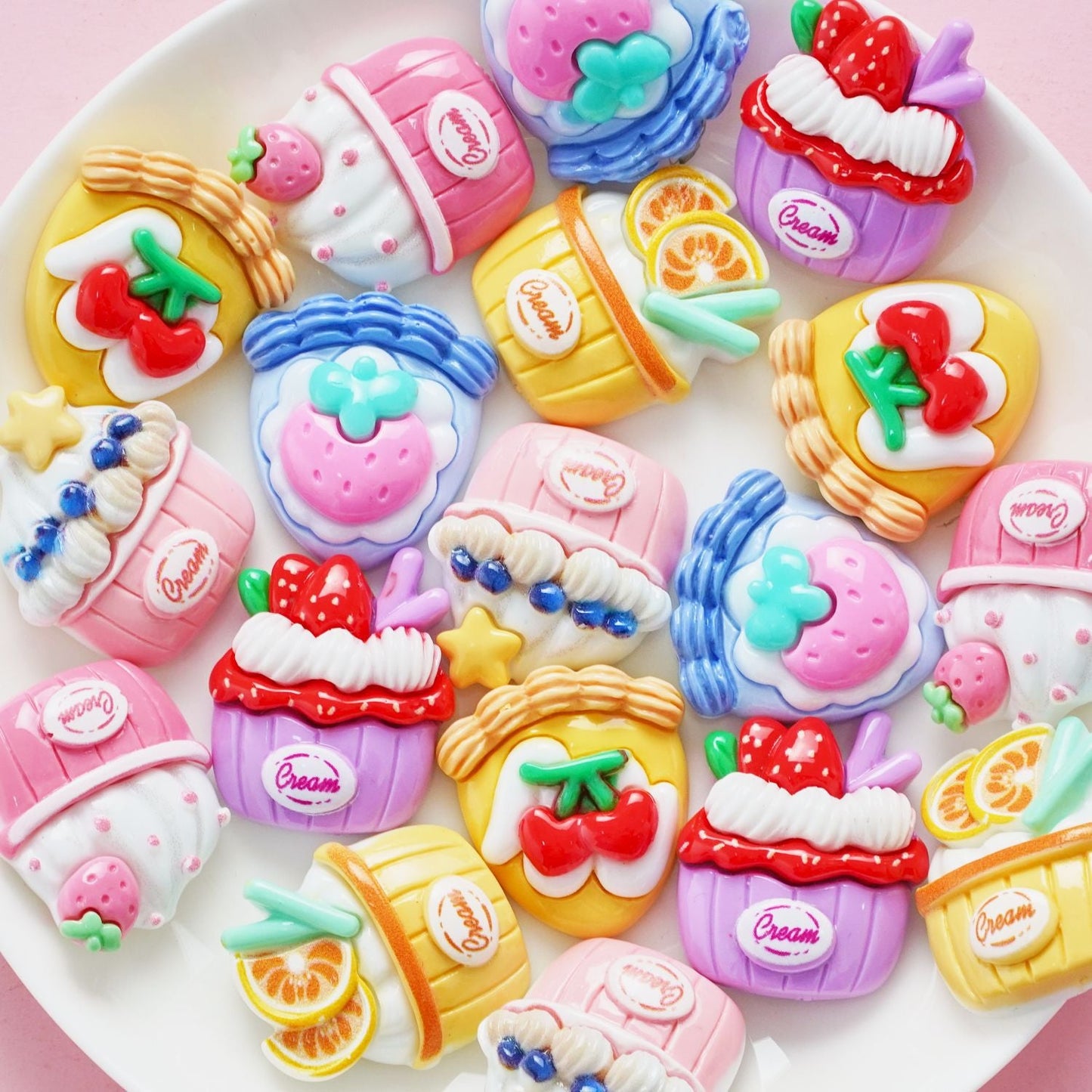 10 PCS Cartoon Resin Charms for DIY Crafts