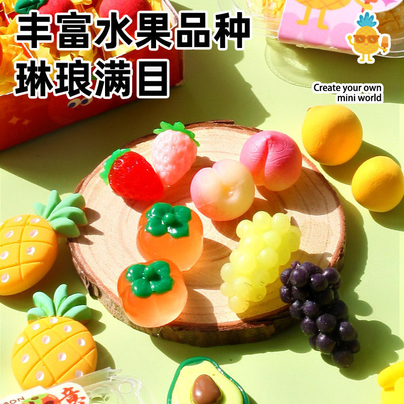 Mini Fruit Shop DIY Handmade Material Pack Simulation Food Play Girl Birthday Gift