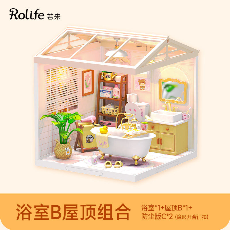 Super World Store DIY Hut Model Building Block Toy Three-dimensional Puzzle Educational Toy Gift