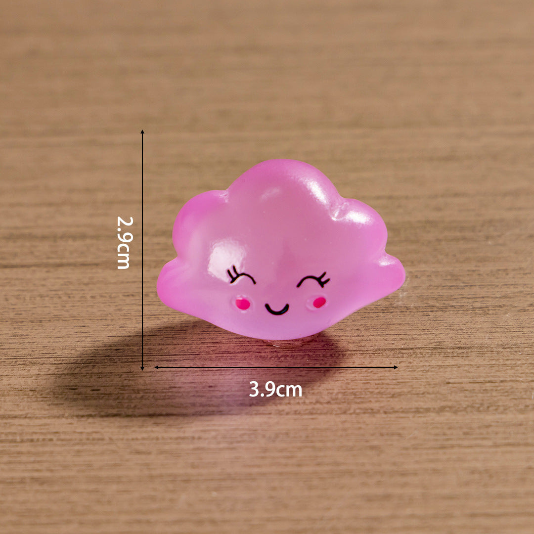 15pcs /3.5cm Luminous Cartoon Stars Moon Clouds DIY Jewelry Resin Accessories
