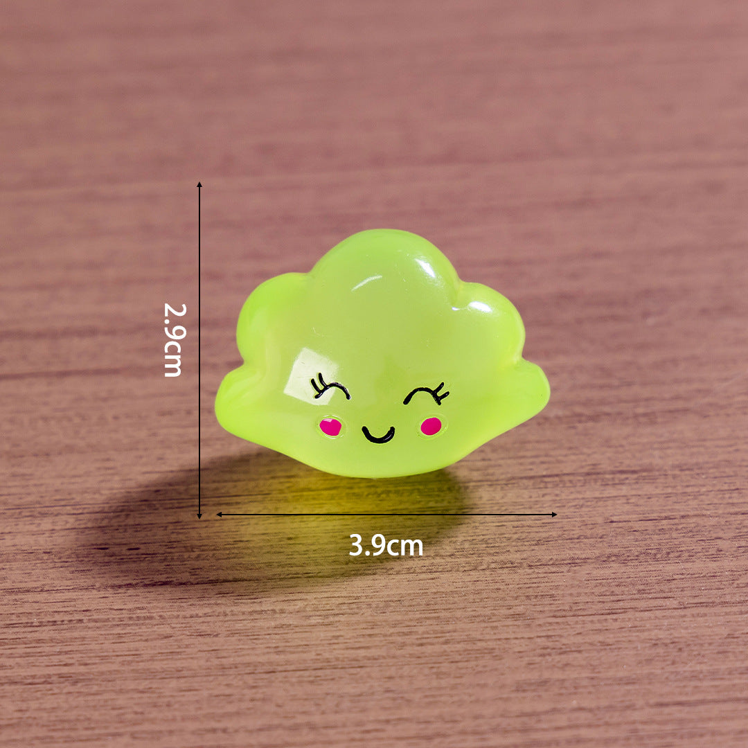 15pcs /3.5cm Luminous Cartoon Stars Moon Clouds DIY Jewelry Resin Accessories