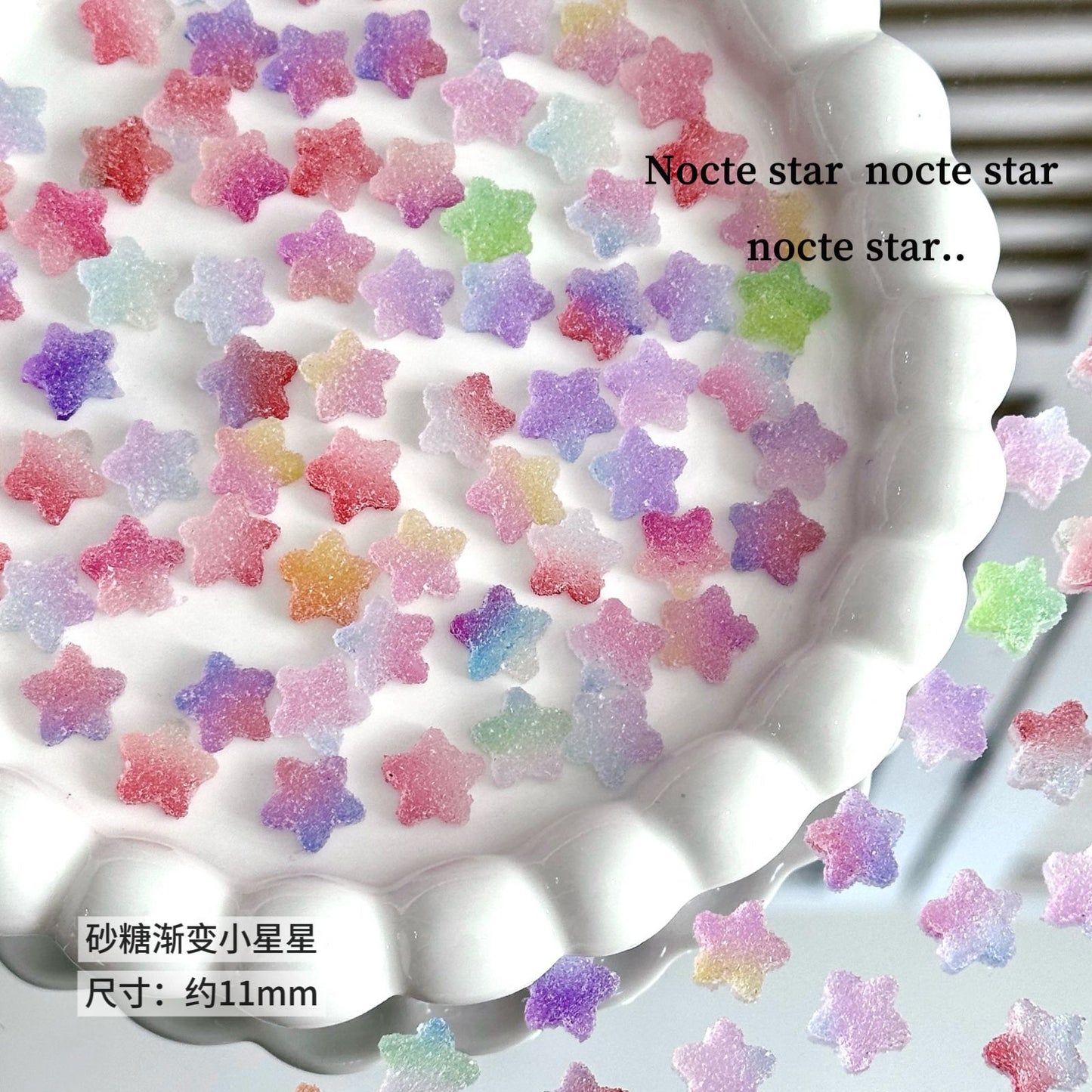 Simulation luminous gradual change love DIY resin accessories
