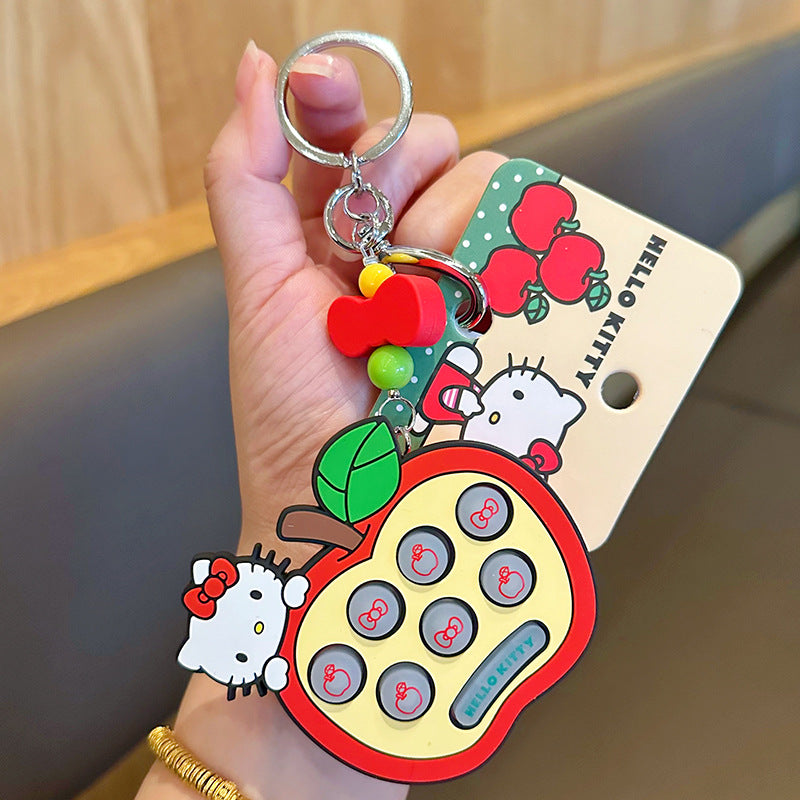 Keychain animation TV practical string beaded with kt cat cartoon keychain