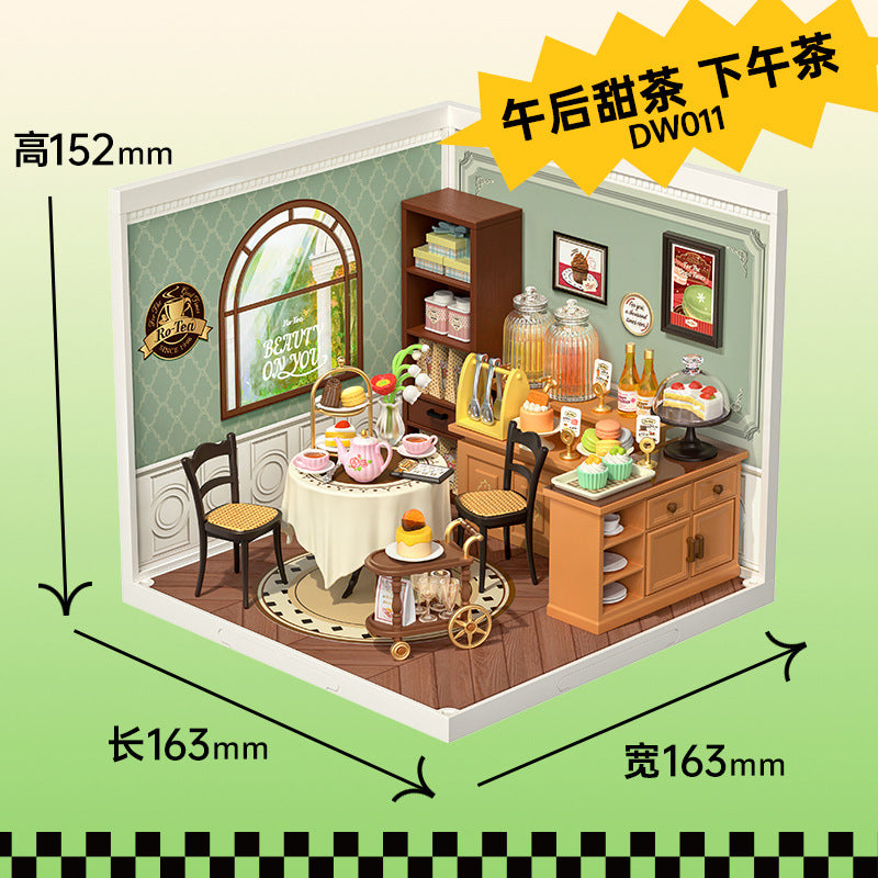 Super World Store DIY Hut Model Building Block Toy Three-dimensional Puzzle Educational Toy Gift
