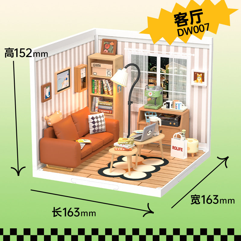 Super World Store DIY Hut Model Building Block Toy Three-dimensional Puzzle Educational Toy Gift