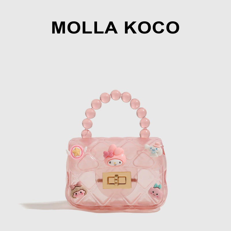 Little girl bag cute transparent silicone children's messenger bag shoulder bag