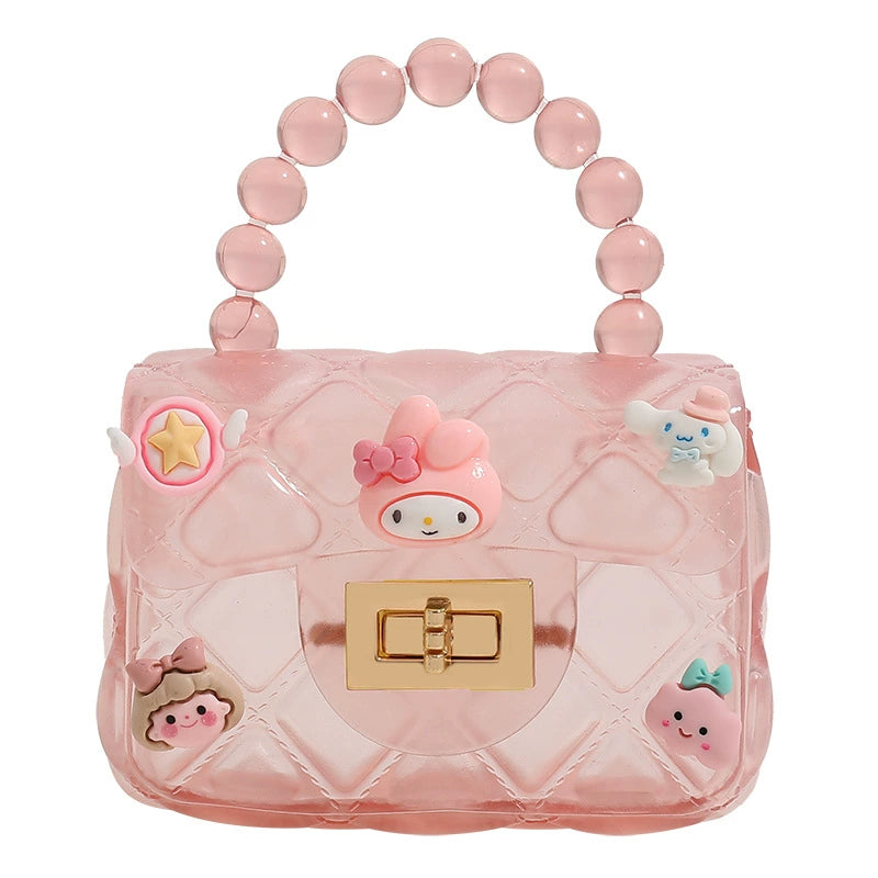 Little girl bag cute transparent silicone children's messenger bag shoulder bag