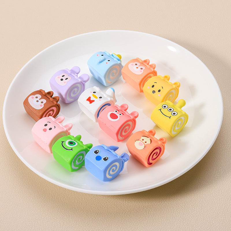 10 PCS Cartoon Resin Charms