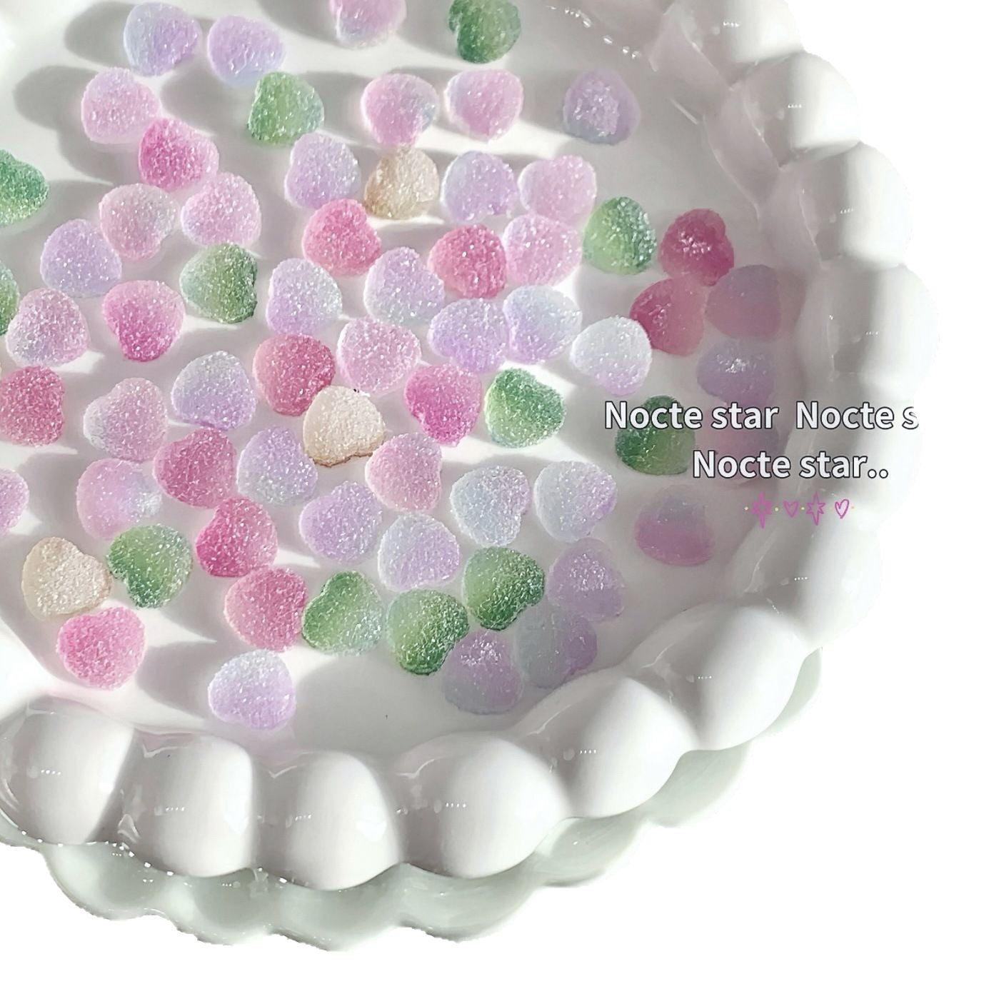 Simulation luminous gradual change love DIY resin accessories