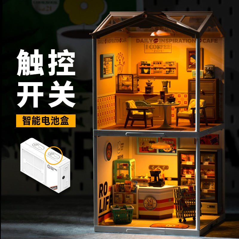 Super World Store DIY Hut Model Building Block Toy Three-dimensional Puzzle Educational Toy Gift
