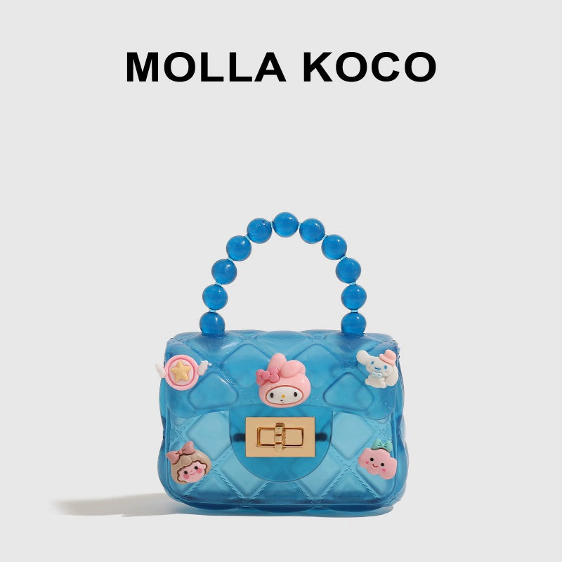 Little girl bag cute transparent silicone children's messenger bag shoulder bag