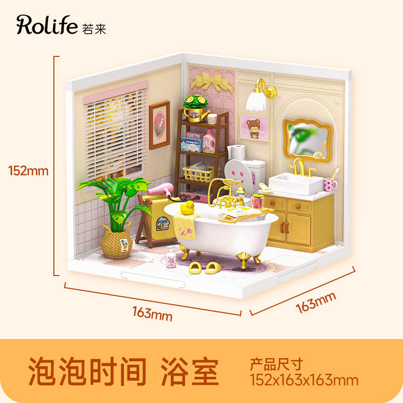Super World Store DIY Hut Model Building Block Toy Three-dimensional Puzzle Educational Toy Gift