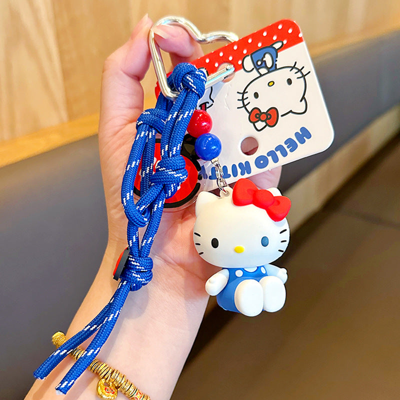 Keychain animation TV practical string beaded with kt cat cartoon keychain
