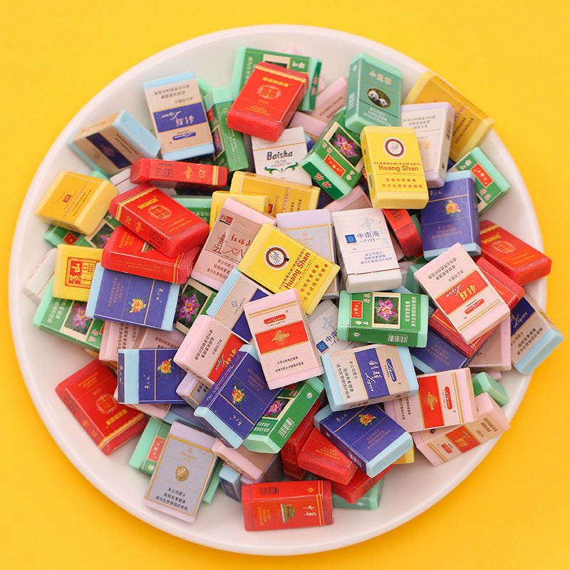 20Pcs/cream Glue DIY Accessories, Handmade Materials Simulation Bread Sushi Biscuits Mixed Snacks