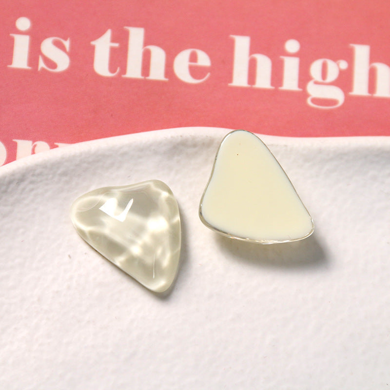 Special-shaped Water Ripple Triangle Patch DIY Resin Accessories Earrings Hairpin Mobile Phone Case Material Wholesale