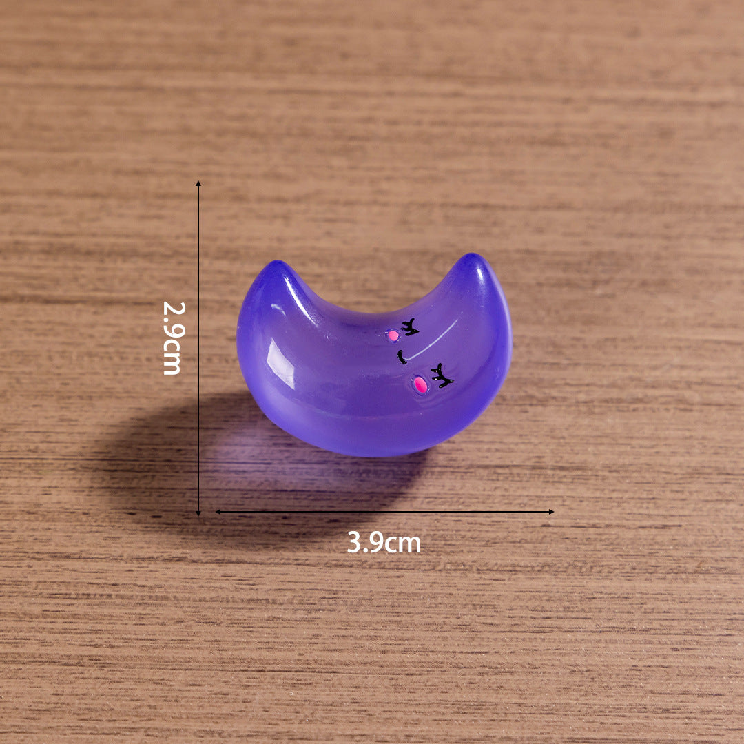 15pcs /3.5cm Luminous Cartoon Stars Moon Clouds DIY Jewelry Resin Accessories