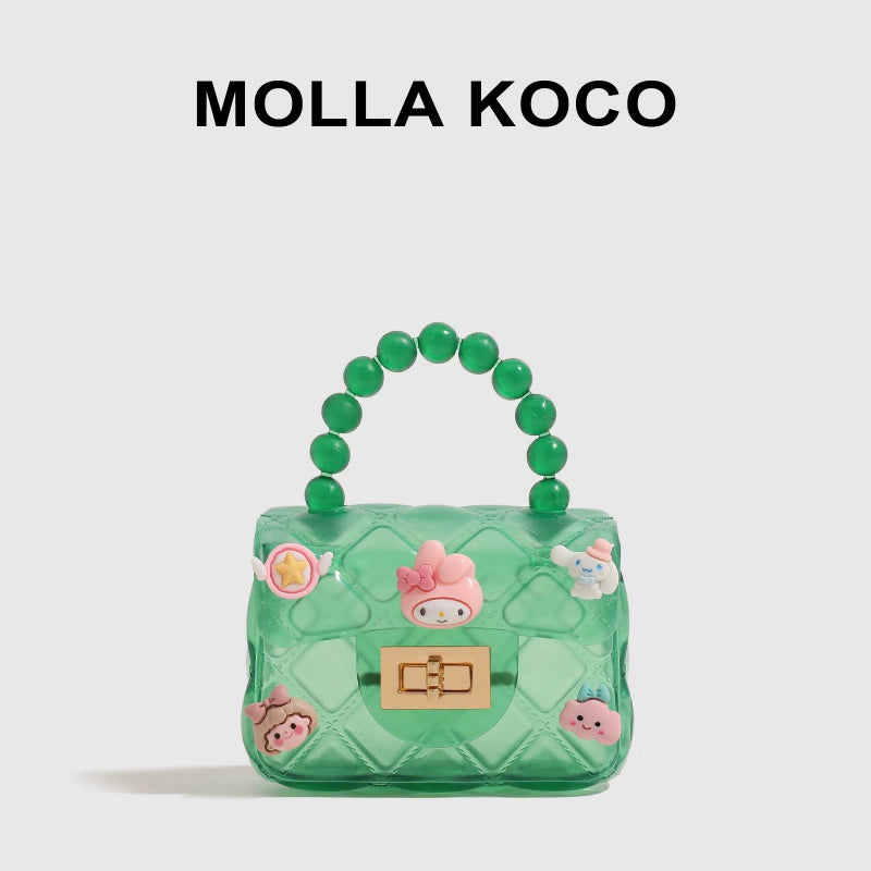 Little girl bag cute transparent silicone children's messenger bag shoulder bag