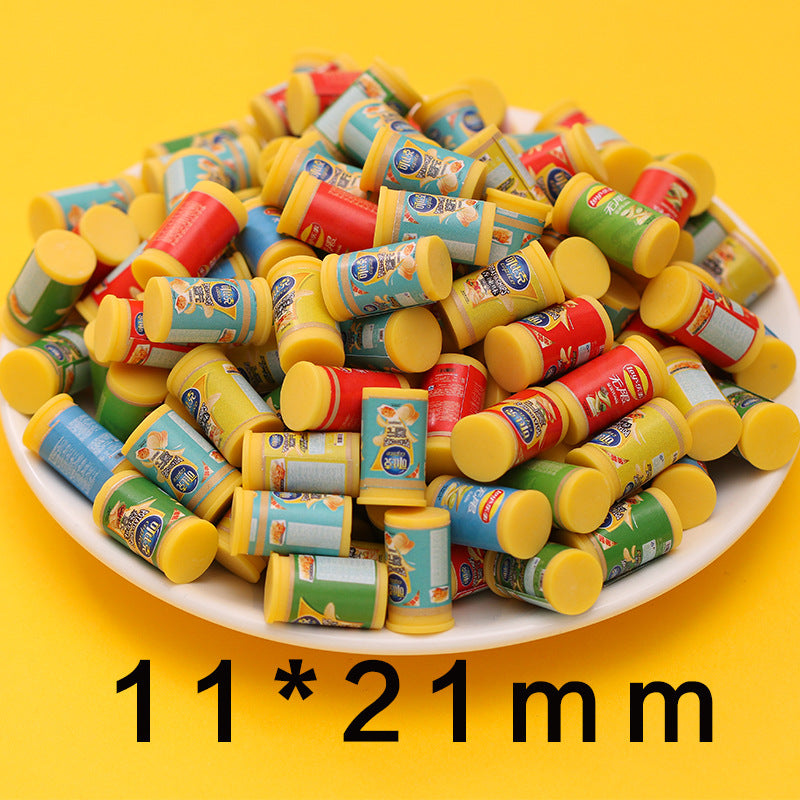 20Pcs/cream Glue DIY Accessories, Handmade Materials Simulation Bread Sushi Biscuits Mixed Snacks