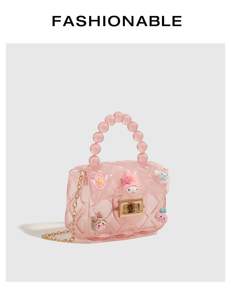 Little girl bag cute transparent silicone children's messenger bag shoulder bag