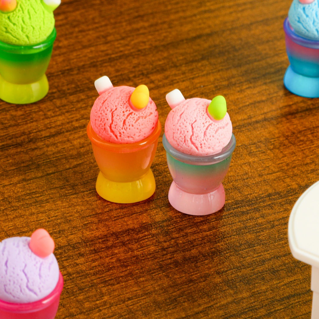 Miniature color luminous gradual change ice cream cup