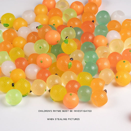 Cute Colorful Luminous Small Orange Apple Food Game Desktop Ornament