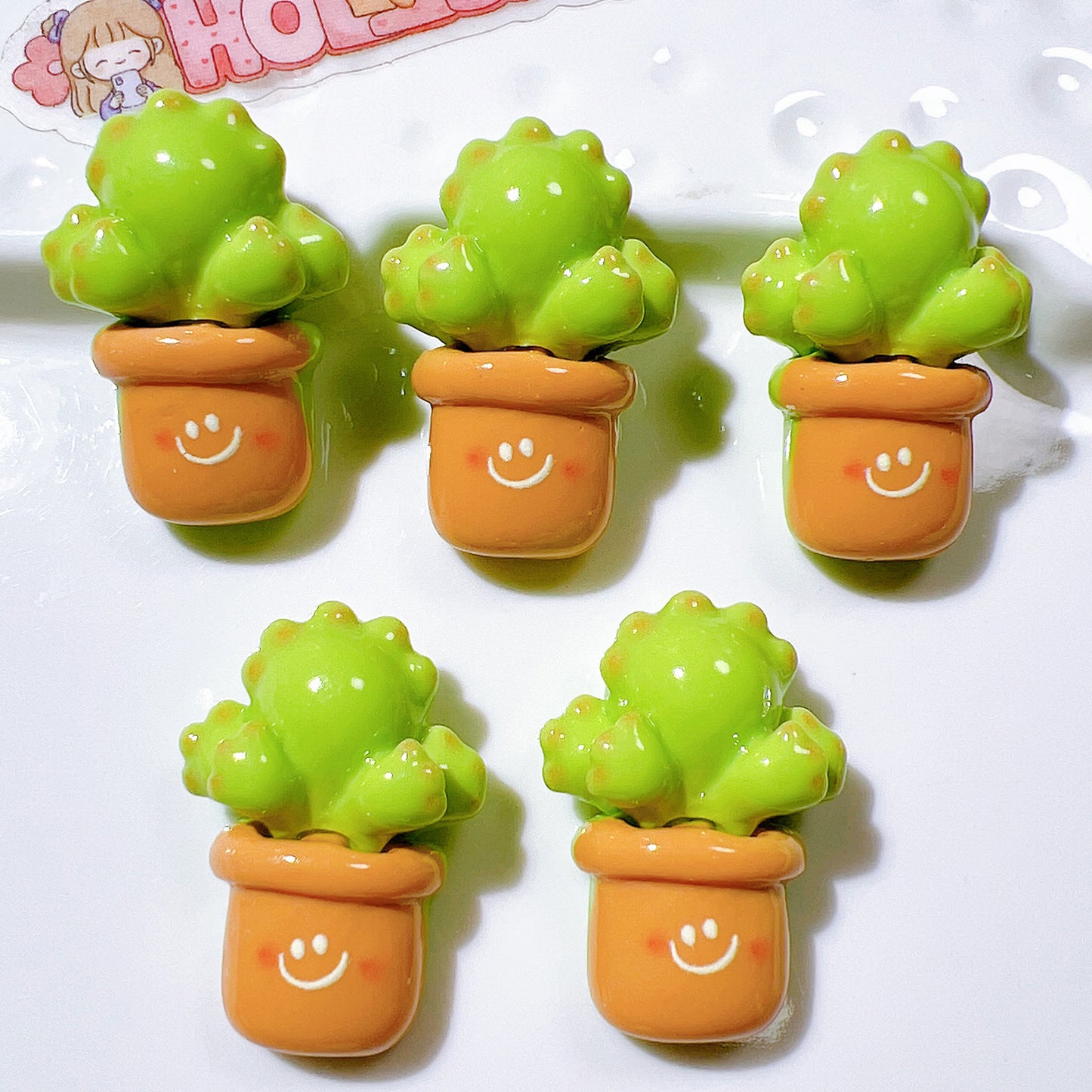 Resin accessories wholesale DIY accessories handmade materials shoe flower water cup sticker cream glue hair accessories patch cactus