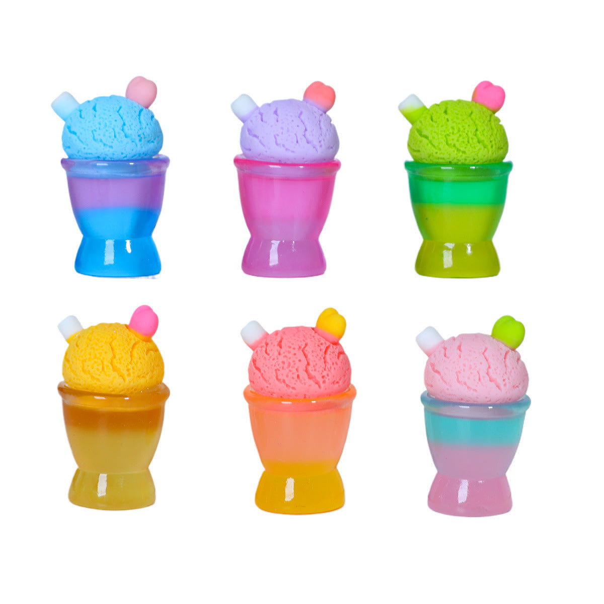 Miniature color luminous gradual change ice cream cup