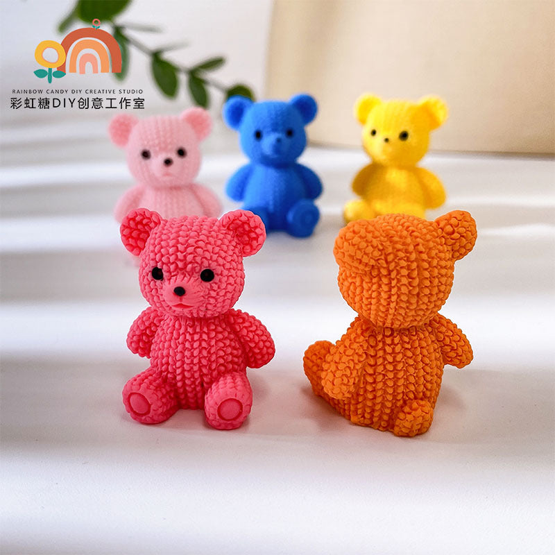 12pcs Summer Cartoon DIY Accessories Solid Color Bear