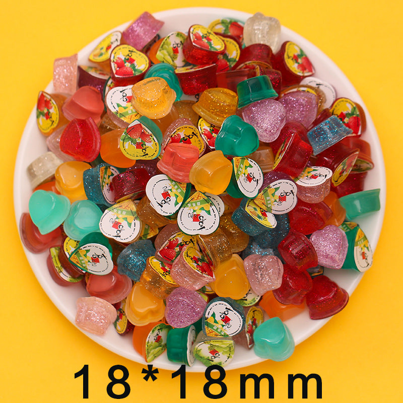 20Pcs/cream Glue DIY Accessories, Handmade Materials Simulation Bread Sushi Biscuits Mixed Snacks