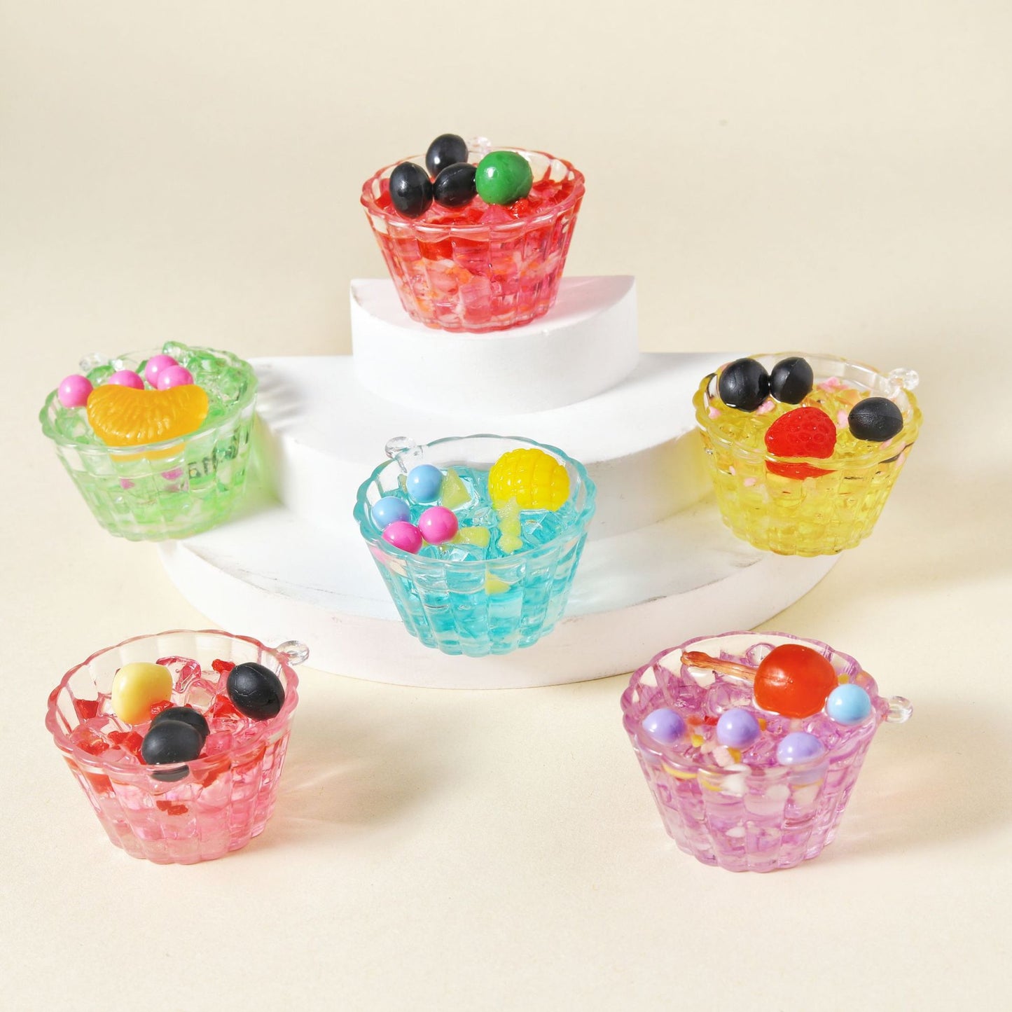 Three-dimensional Luminous Fruit Egg Tart Cup Ice Powder Bowl DIY