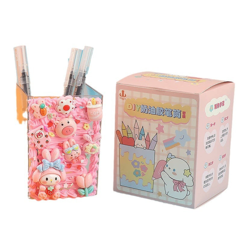[DIY Handmade Bag Material Pack] Cream Glue Hairpin Resin Accessories Set