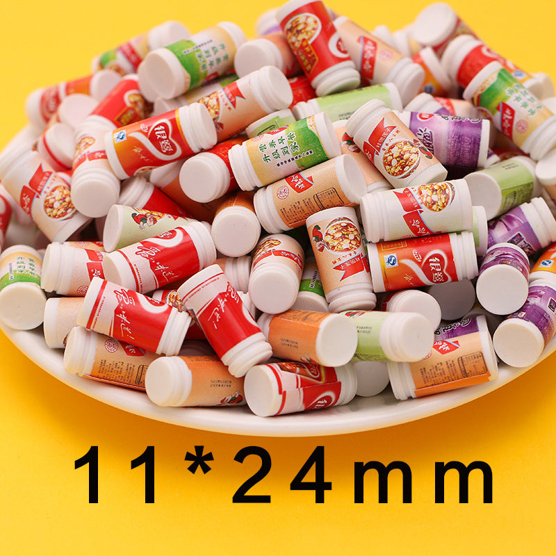 20Pcs/cream Glue DIY Accessories, Handmade Materials Simulation Bread Sushi Biscuits Mixed Snacks