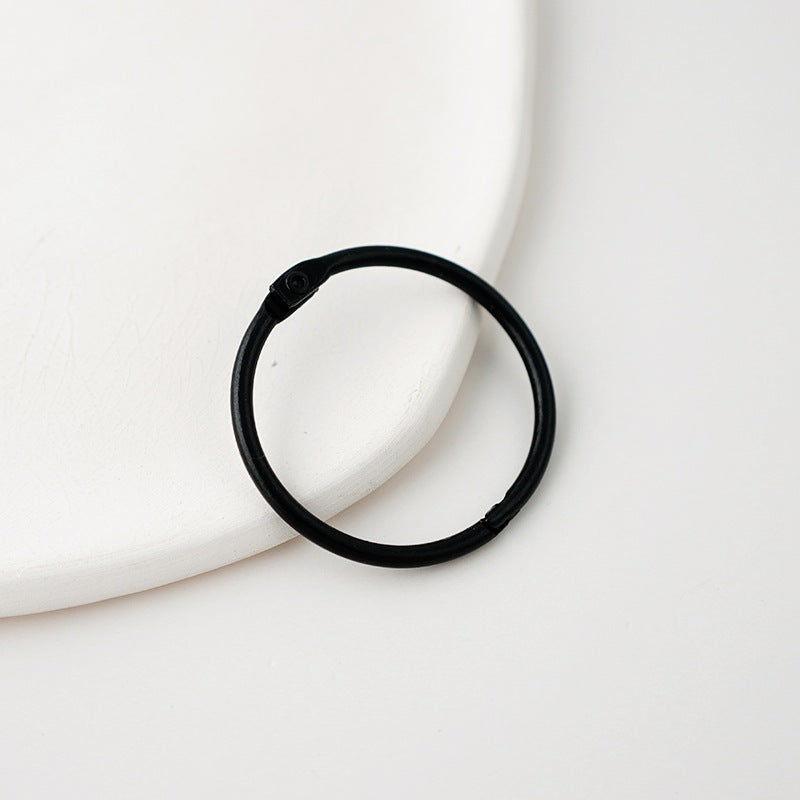15pcs/Jewelry Accessories 45mm Iron Color Round Open Card Ring Keychain