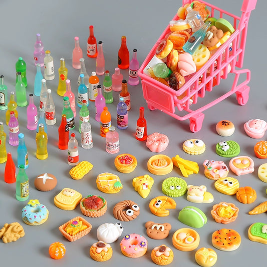 Simulated Food and Play Snacks and Beverages Bottle Wine Bottle Shopping Cart Resin Ornament