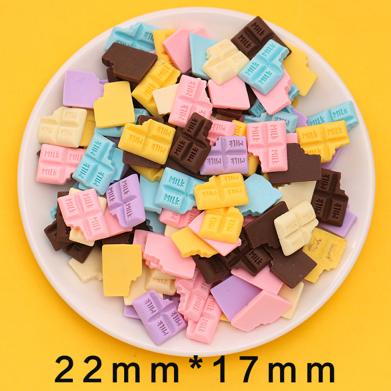 20Pcs/cream Glue DIY Accessories, Handmade Materials Simulation Bread Sushi Biscuits Mixed Snacks
