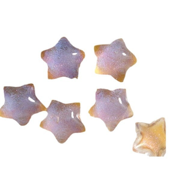 Starry sky streamer Symphony cute pentagram patch DIY resin accessories