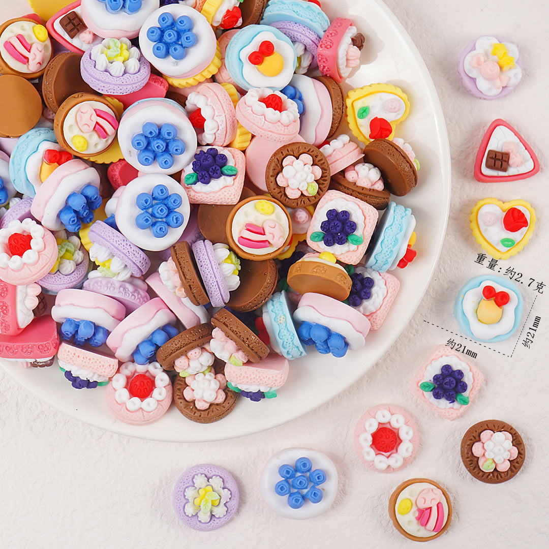 20PCS Simulated food and play miniature bread mixed DIY resin jewelry accessories toy supermarket