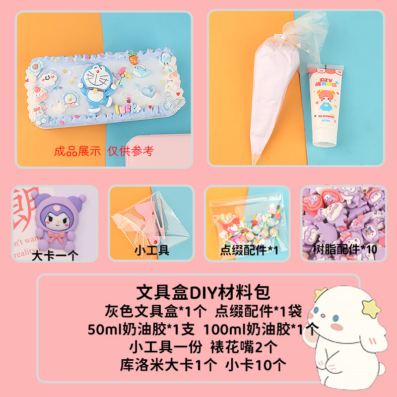 [DIY Handmade Bag Material Pack] Cream Glue Hairpin Resin Accessories Set