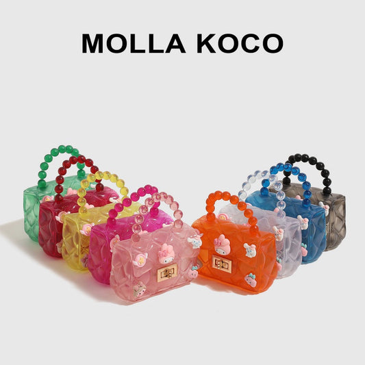 Little girl bag cute transparent silicone children's messenger bag shoulder bag