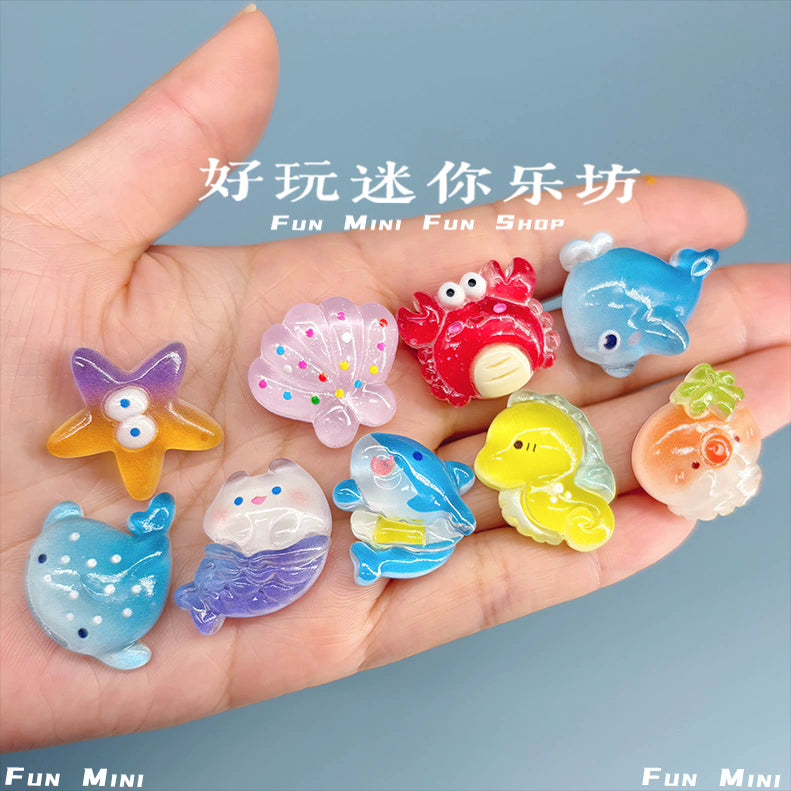Mini marine creature octopus crab shell model