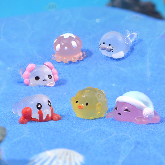 12Pcs Cartoon Marine Animal Series