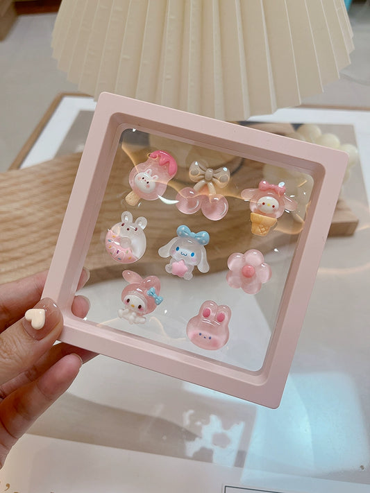 3D Three-dimensional Cartoon Car Interior Decoration, The Back Contains A Non-marking Sticker