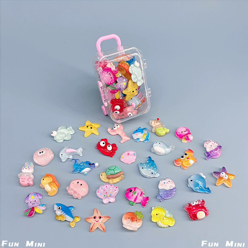 Mini marine creature octopus crab shell model