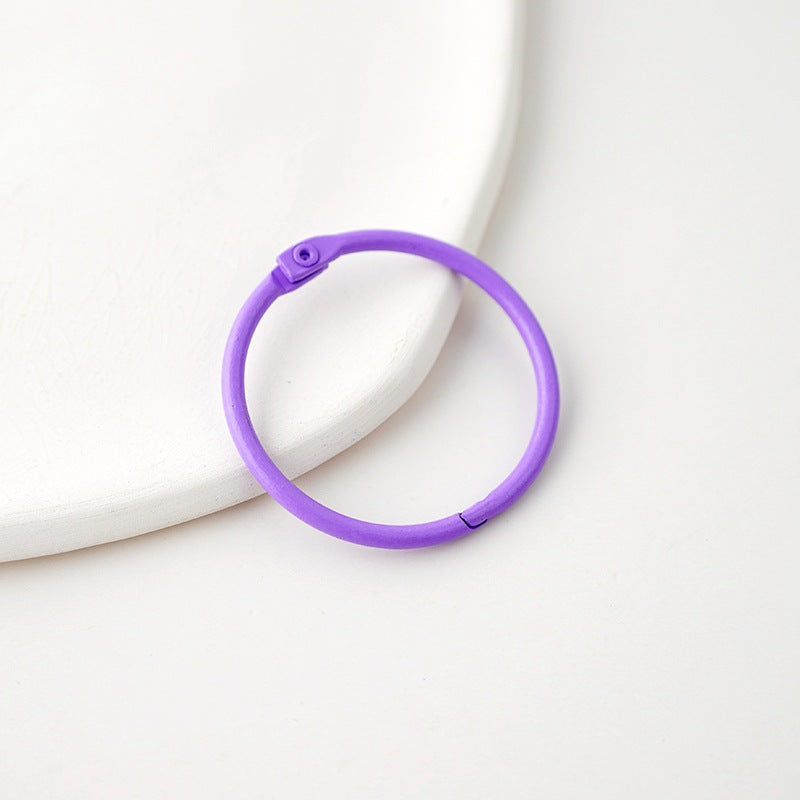 15pcs/Jewelry Accessories 45mm Iron Color Round Open Card Ring Keychain
