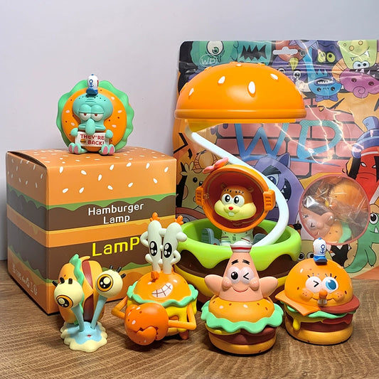 SpongeBob SquarePants Delicious Crab Burger Cartoon Cute Figure Toy Tabletop Ornament Decorative Gift